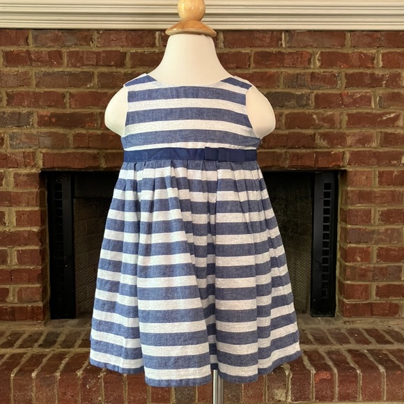 🛍️ SOLD Cool Club Navy and Silver 2T (92) Dress - Picture 2 of 3